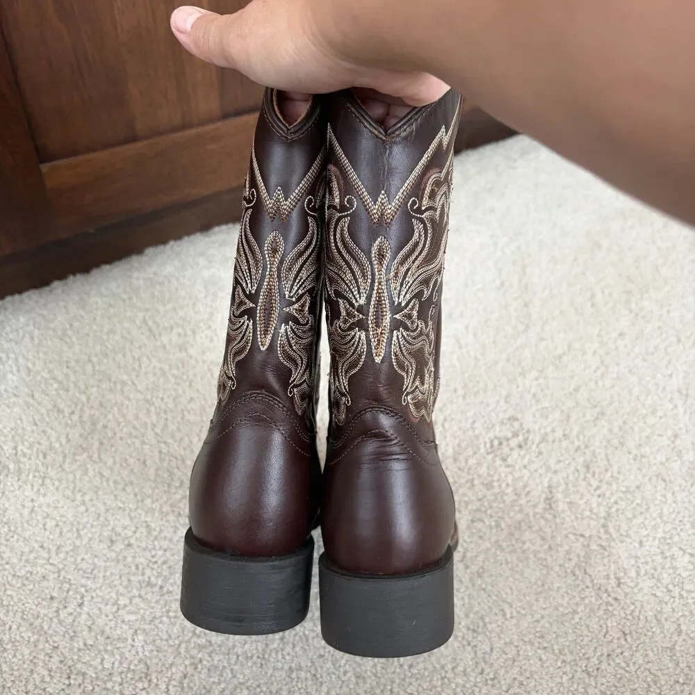 NWOT Shyanne Solstice Women’s Flynn Western Boots Brown Leather Sz 7 Cowboy